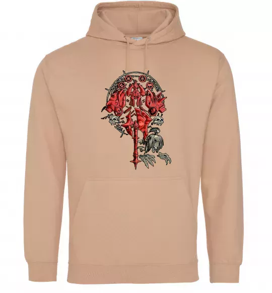 Чоловіча толстовка (худі) Warcraft печатка Пісочний фото