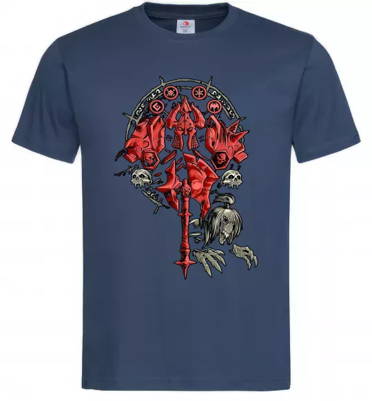 Чоловіча футболка Warcraft печатка Темно-синій фото