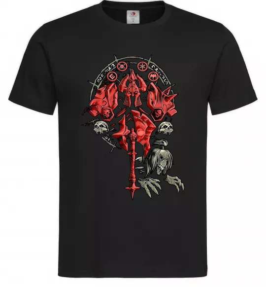 Чоловіча футболка Warcraft печатка Чорний фото