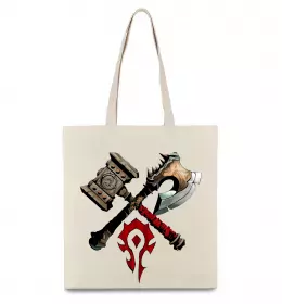 Еко-сумка Warcraft топори Бежевий фото