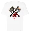 Футболка Оверсайз Warcraft топори Білий фото