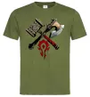 Мужская футболка Warcraft топори Оливковый Мужская футболка Warcraft топори Оливковый фото