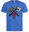 Мужская футболка Warcraft топори Ярко-синий Мужская футболка Warcraft топори Ярко-синий фото