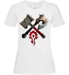 Жіноча футболка Warcraft топори Білий фото