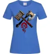 Жіноча футболка Warcraft топори Яскраво-синій фото