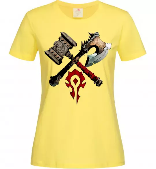 Жіноча футболка Warcraft топори Лимонний фото
