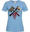 Жіноча футболка Warcraft топори Блакитний фото