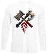 Лонгслив Warcraft топори Белый фото