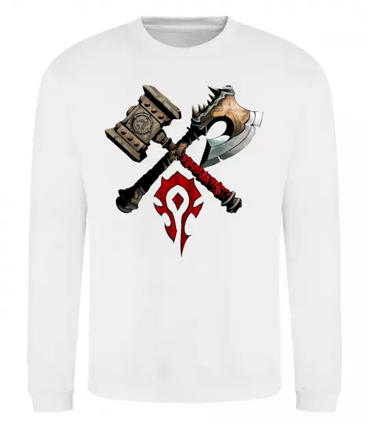 Світшот Warcraft топори Білий фото