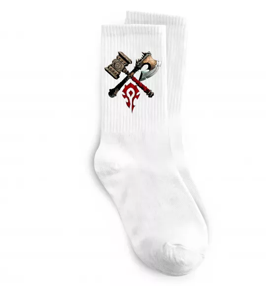 Носки Warcraft топори Белый фото