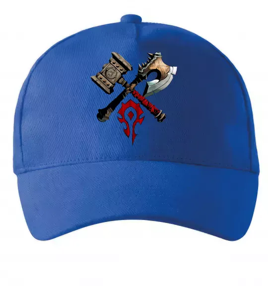 Кепка Warcraft топори Ярко-синий фото