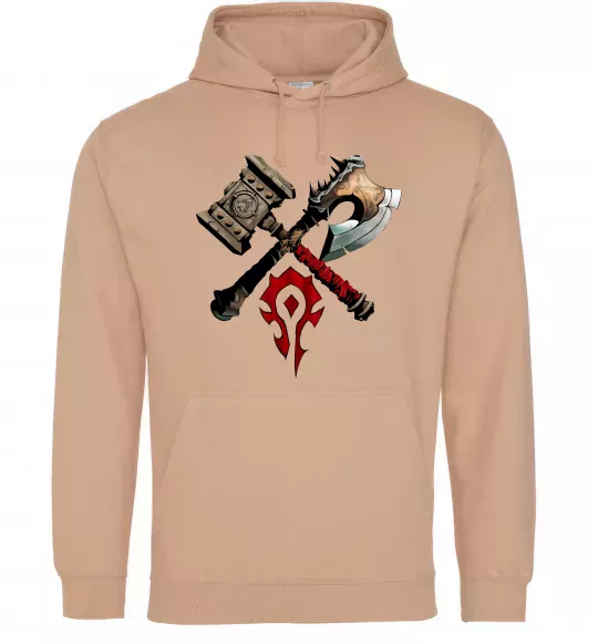 Женская толстовка (худи) Warcraft топори Песочный фото