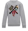 Детский Свитшот Warcraft топори Серый меланж фото