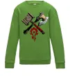 Детский Свитшот Warcraft топори Лаймовый фото