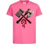 Детская футболка Warcraft топори Ярко-розовый фото