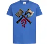 Детская футболка Warcraft топори Ярко-синий фото