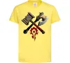 Детская футболка Warcraft топори Лимонный фото