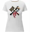 Женская премиум футболка Warcraft топори Белый фото