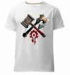 Чоловіча преміум футболка Warcraft топори Білий фото