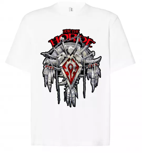 Футболка Оверсайз Warcraft Horde Білий фото
