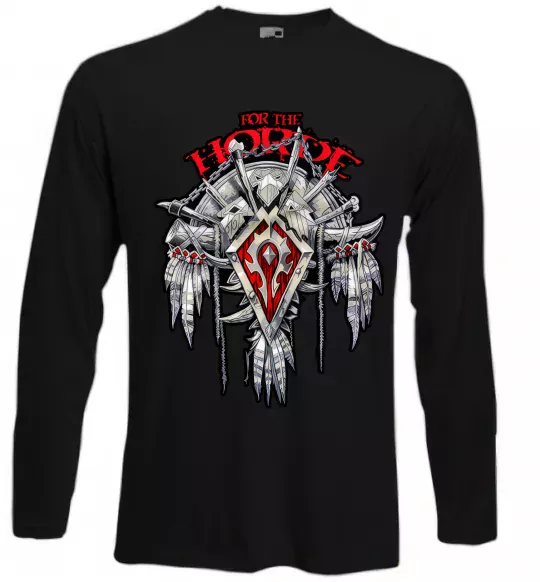 Лонгслів Warcraft Horde Чорний фото