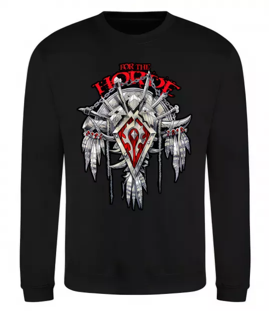 Світшот Warcraft Horde Чорний фото