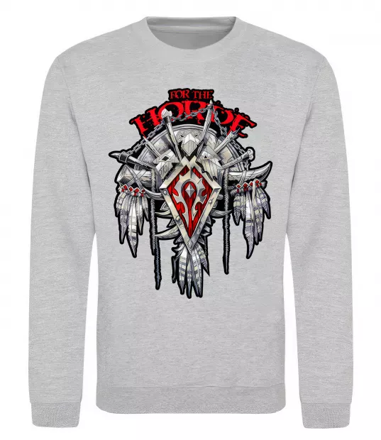 Світшот Warcraft Horde Сірий меланж фото