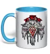 Чашка с цветной ручкой Warcraft Horde Голубой фото