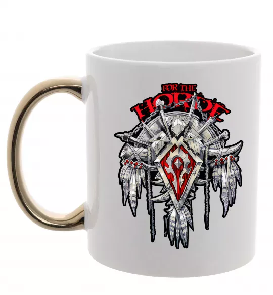Чашка с цветной ручкой Warcraft Horde Золото фото