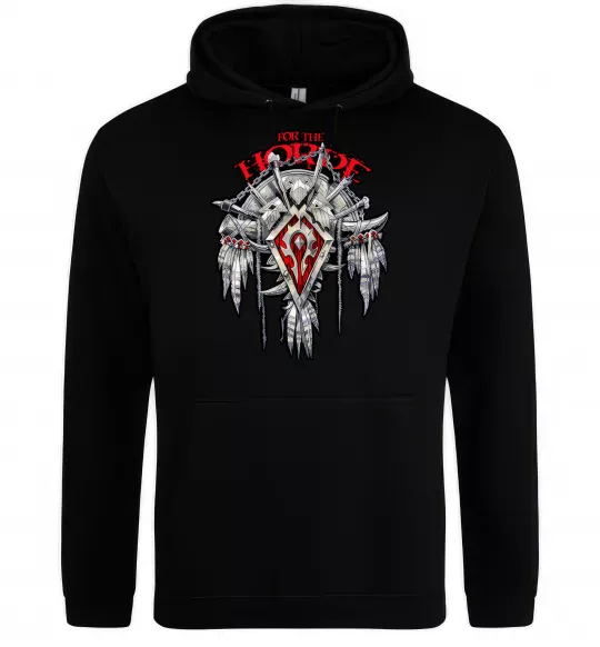 Чоловіча толстовка (худі) Warcraft Horde Чорний фото