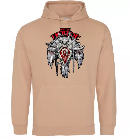 Чоловіча толстовка (худі) Warcraft Horde Пісочний фото