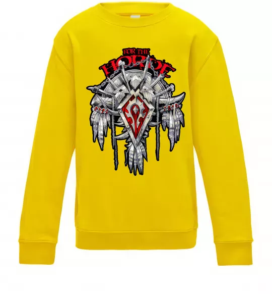Детский Свитшот Warcraft Horde Солнечно желтый фото