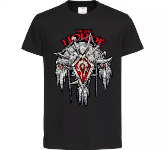 Дитяча футболка Warcraft Horde Чорний фото