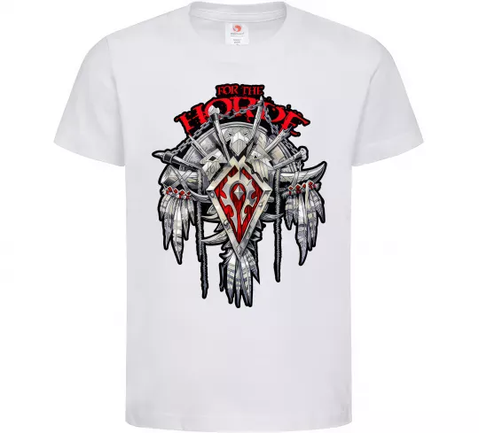 Дитяча футболка Warcraft Horde Білий фото