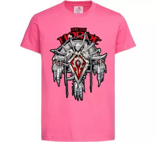 Дитяча футболка Warcraft Horde Яскраво-рожевий фото