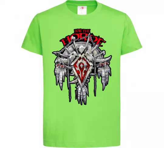 Дитяча футболка Warcraft Horde Лаймовий фото