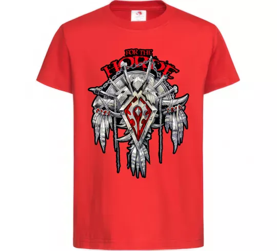 Дитяча футболка Warcraft Horde Червоний фото