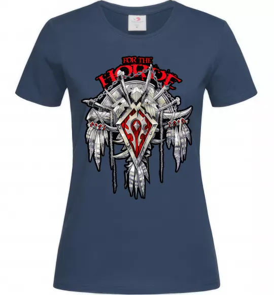 Жіноча футболка Warcraft Horde Темно-синій фото