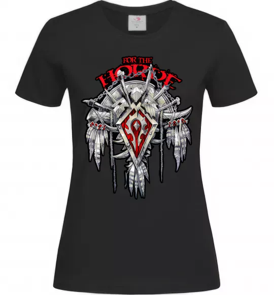 Жіноча футболка Warcraft Horde Чорний фото