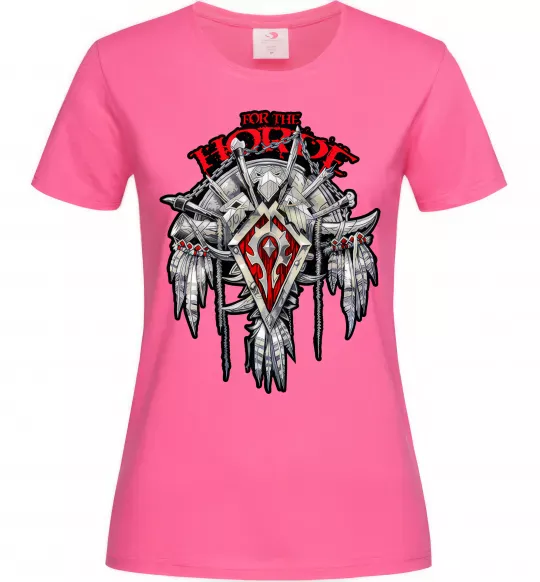 Жіноча футболка Warcraft Horde Яскраво-рожевий фото