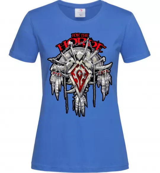 Жіноча футболка Warcraft Horde Яскраво-синій фото