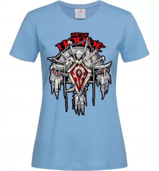Жіноча футболка Warcraft Horde Блакитний фото