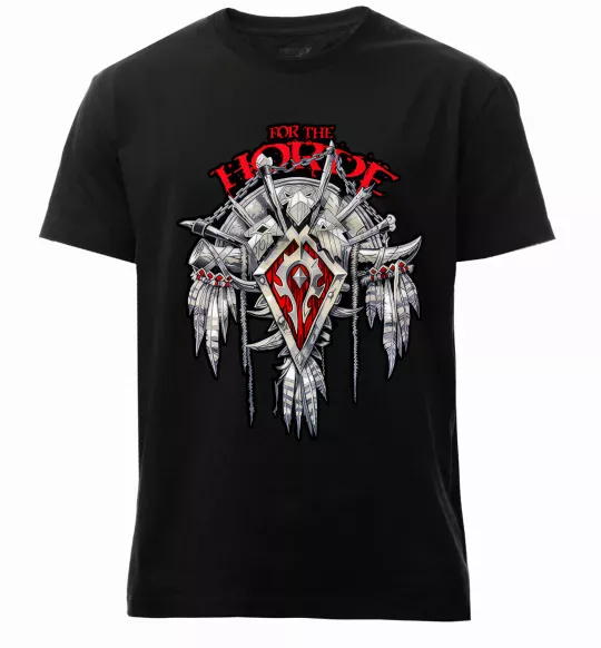 Мужская премиум футболка Warcraft Horde Черный фото