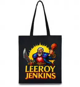 Еко-сумка Leeroy Jenkins Чорний фото