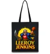 Еко-сумка Leeroy Jenkins Чорний фото