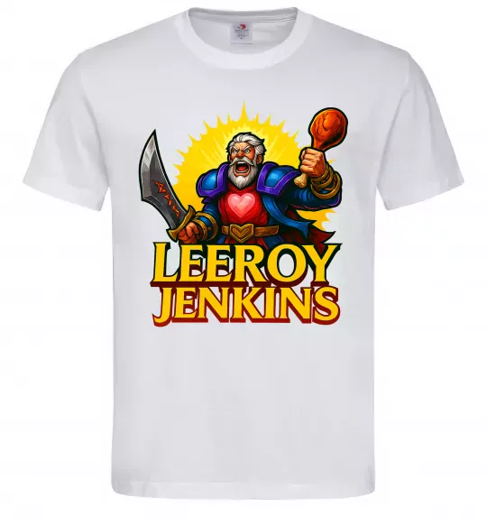 Чоловіча футболка Leeroy Jenkins Білий фото