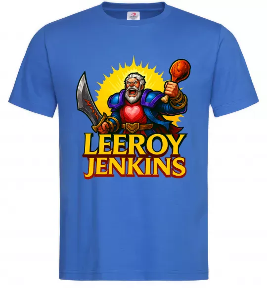 Чоловіча футболка Leeroy Jenkins Яскраво-синій фото