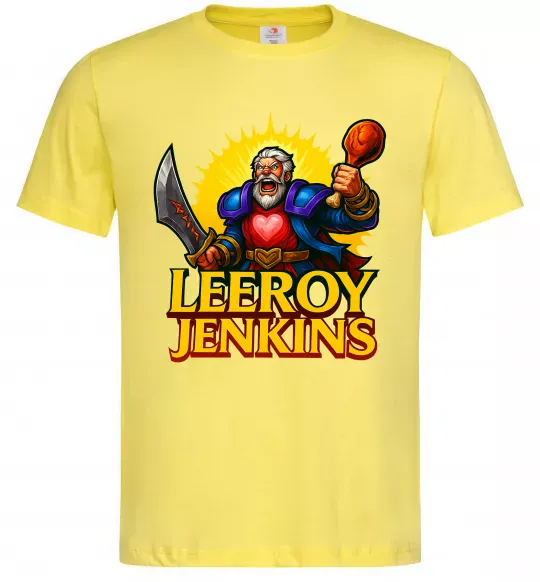 Чоловіча футболка Leeroy Jenkins Лимонний фото