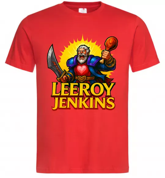 Чоловіча футболка Leeroy Jenkins Червоний фото