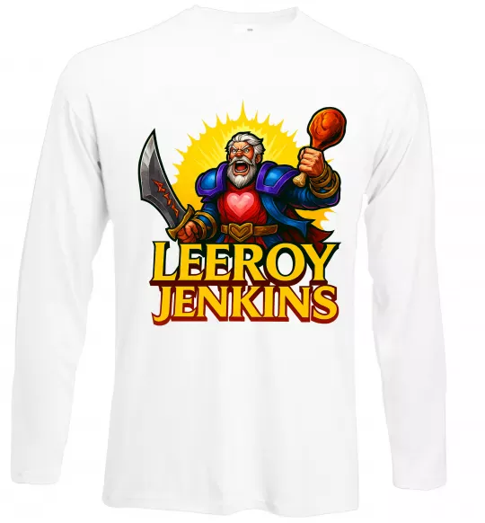 Лонгслив Leeroy Jenkins Белый фото